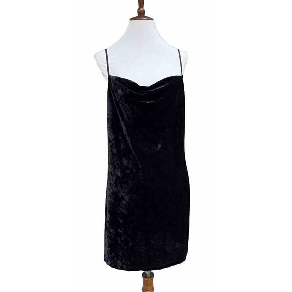 Bardot Womens Black Velour Velvet Slip Strappy Mini Dress Size L / 10 US - Picture 16 of 16